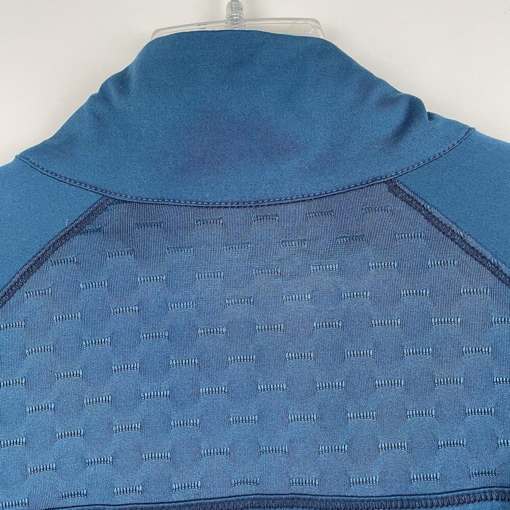 Ariat Lowell Equestrian 1/4 Zip Top Womens XL Teal Thumbholes Stretch Horse Girl - Picture 10 of 13